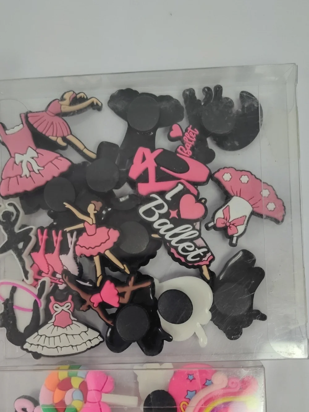 3 Packages Of Colorful Shoe Charms